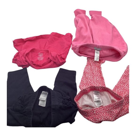 Carter's Baby Girl 4pc Clothing Lot 6-12M Pink & Black Giraffe Top & Pants - Picture 3 of 8